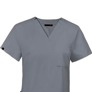 Uniforme de enfermera con cuello en V y media cremallera de lona al por mayor, conjuntos para correr de vendedores cómodos para hospitales - Product Image 4