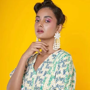 Main indienne bloc coton court imprimé fleuri robe fille cadeau robe personnalisée mariée mariage hannymoon robe cadeau vente - Product Image 1