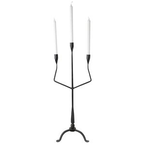 Bougeoir en métal noir artisanal de luxe, style industriel, art du fer, artisanat, bougeoir pour la décoration d'hôtel et de restaurant - Product Image 2