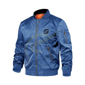 Chaqueta Bomber de satén personalizada para hombre, Cazadora Bomber de béisbol de alta calidad, venta al por mayor - Product Image 1