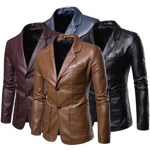 Veste en cuir véritable 100% élégante et durable pour le printemps, l'hiver et l'automne Prix personnalisable avec logo avant enduit pour la mode décontractée - Product Image 1