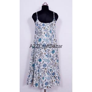 Robe Maxi Femme Bohème Moderne Belle Vintage Imprimé Floral Satin Longue Sans Manches A-Line Slip Coton Doux Plage Naturelle - Product Image 4