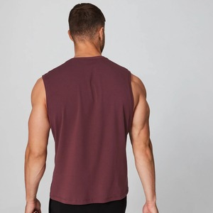 2025 Custom Men's Gym Tank Top Breathable Knitted Polyester Mesh Sports Running Singlet Breathable and Comfortable - Product Image 2