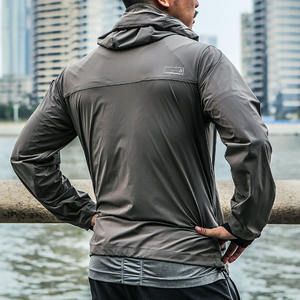 Veste matelassée en toile légère à la mode personnalisée pour hommes, vêtements de rue d'hiver, support à capuche, coupe-vent, course à pied, imperméable - Product Image 2