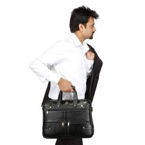 Bolso Mensajero para Portátil de Cuero de Buey y Becerro, Más Vendido, con Asas Resistentes, Calidad Duradera, Logotipo Personalizado para Uso en la Oficina - Product Image 2