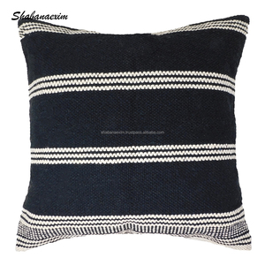 Bohemian Home Decor Cotton <b>Cushion</b> Covers Black White Striped Personalized Pillow Cover Manufacturers <b>From</b> <b>India</b> - Product Image 1