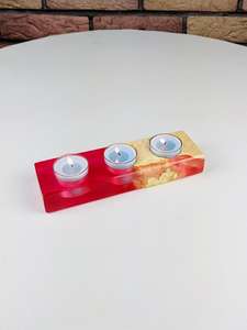 Candelabro de Madera de Resina con Acabado Natural, Hecho a Mano, Forma Personalizada para Decoración del Hogar Ecológica - Product Image 6