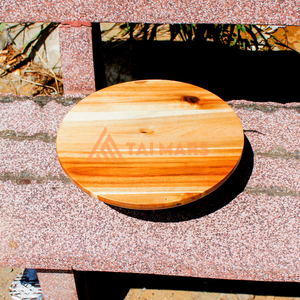 Soporte de pastel de boda rústico Natural hermosa rebanada de madera de acacia con Material de bambú herramientas de pastel de boda perfectas - Product Image 6