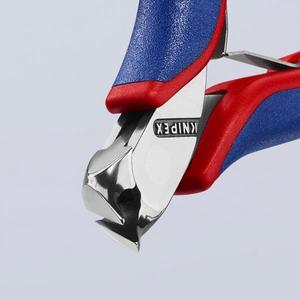 Knipex Electronics Oblique End Cutter Short Head Multi-Component Grips with <b>Mirror</b> Polished Handles Scissor & Shear - Product Image 2