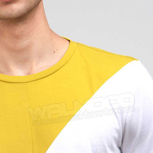 T-shirt moulant en coton et Polyester pour homme, vêtement de sport, décontracté, uni, teint, à vendre - Product Image 2
