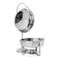 Ensemble de plats chauds de luxe en cuivre rond pour buffet, chauffe-plats pour hôtels et restaurants, plats de service en acier inoxydable