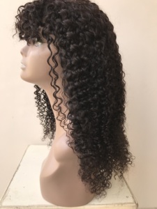 Top Quality 20" Inch Kinky Bob Curly Machine Double Weft Wholesales Virgin Single Donor Cuticle Aligned Raw Cambodian Human <b>Wigs</b> - Product Image 6