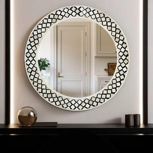 Handmade Glass <b>Tile</b> <b>Mosaic</b> <b>Mirror</b> Frame for Bedroom or Hallway <b>Mosaic</b> Wall <b>Mirror</b> with Iridescent Finish for Glamorous Home - Product Image 4