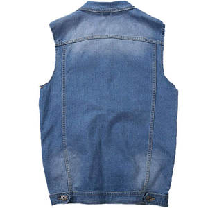 Wholesale Fashion Denim Vest For Men's Customized Design Breathable Clothing Manufacturing High Quality Denim Vest For Men's - Product Image 2