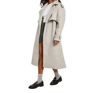 เสื้อโค้ทผ้าวูลสไตล์เรียบง่ายทันสมัยสำหรับผู้หญิงผ้าวูลสีพิเศษระบายอากาศได้เป็นมิตรกับสิ่งแวดล้อม - Product Image 3