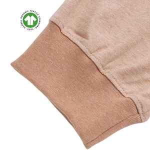 กางเกงวิ่งผู้ชายสีน้ำตาลเข้มออร์แกนิกผ้าคอตตอนแท้ผ้าเจอร์ซีย์ขนาด5.4ออนซ์ระบายอากาศมีสายรัดเอวยืดได้ - Product Image 4