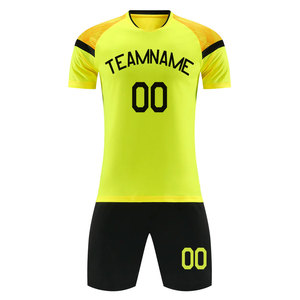 Precios al por mayor Conjuntos de uniformes de fútbol 100% poliéster ropa deportiva de secado rápido Club Traje de entrenamiento de fútbol uniforme de fútbol unisex - Product Image 3
