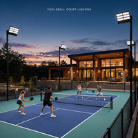 Projecteur LED d'intérieur pour stade 480W 62472lm 5700K CRI80 Polarisé Anti-éblouissement Sans scintillement IP65 Éclairage sportif pour terrains de tennis