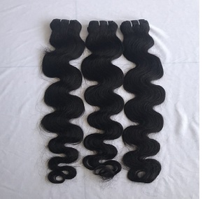 Bonne Qualité de Cuticule Vierge Brute Non Transformée Alignée Bonne Densité Vague de Corps Cheveux Humains Pour Les Femmes Noires Extensions de Cheveux Bundles - Product Image 1