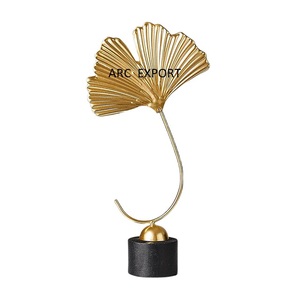 Pierre de luxe en métal avec anneau doré rond de forme de Designer décoration élégante Unique matériel de décoration Sculpture à vendre - Product Image 3