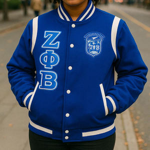 Personalizado Zeta Phi Beta Sorority Varsity Chaquetas de alta calidad de lana y algodón con capucha Varsity Jacket Baseball Varsity - Product Image 6