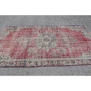 พรมขนาด 5.2x9.3 ฟุต, พรมตุรกีโบราณขนาดใหญ่, พรมขนสัตว์สีแดง - Product Image 3