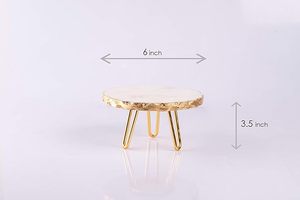 Nouveauté : Support à gâteau en marbre pour restaurant, service de desserts, présentation élégante des gâteaux et des plats sucrés, professionnel - Product Image 4