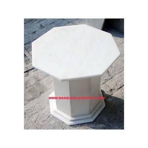 Base de Table en marbre Super blanc, magnifique et d'apparence, fabriquée à la main, pour les Restaurants, dessus de Table et décoration - Product Image 1