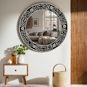 กระจกติดผนังห้องนอนกระจกห้องนั่งเล่นในห้องน้ำประดับด้วยงานฝีมือรูปพระจันทร์เสี้ยว - Product Image 2