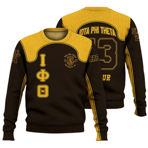 Iota Phi Theta 1963 Fraternity Apparel Chenille Knit Sweater Greek Letter Pullover <b>Acrylic</b> Winter Greek Clothing - Product Image 1