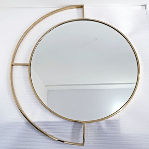 Cadre de miroir de qualité supérieure en acier inoxydable & fer or & noir & argent dans la forme et les tailles personnalisées pour la décoration intérieure. - Product Image 2