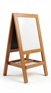 กระดานวาดภาพสำหรับเด็กแบบสองด้าน กรอบไม้ กระดานไวท์บอร์ด กระดานดำ สำหรับใช้ในโรงเรียนและที่บ้าน - Product Image 2