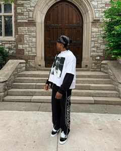 กางเกงวอร์มผ้าไนลอนสำหรับผู้ชายกางเกงวิ่งขาใหญ่ทรงแบ็กกี้น้ำหนักเบาพิมพ์ลายสกรีนผ้าไหมแห้งเร็ว - Product Image 5