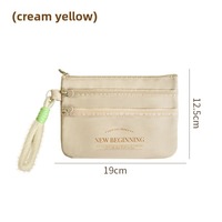 Pochette de rangement pour documents à fermeture éclair 3 couches avec logo personnalisé, porte-passeport de voyage multi-poches avec poignée en corde douce et mignonne