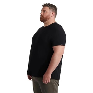Plus Size Men Extra Curve Front Hem Men Gym Black 100% Plain Cotton Gym <b>T</b> <b>Shirt</b> For Silicone Printing <b>Shirt</b> For Lifting Dumbell - Product Image 6