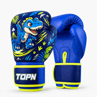 Gants de boxe pour enfants en cuir PU avec logo personnalisé, 4oz-10oz, absorbant les chocs, maille respirante, fermeture auto-agrippante, qualité officielle supérieure