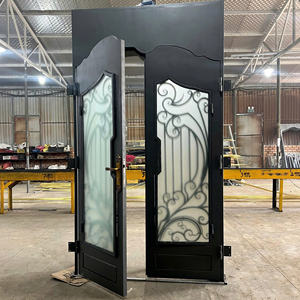 Porte d'entrée en acier élégante et artistique, design durable, portes d'entrée artisanales, imperméables, taille personnalisée, maisons de luxe, villas - Product Image 5