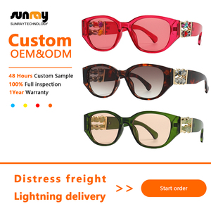 แว่นกันแดดทรงรีแฟชั่นย้อนยุค เลนส์สีสันสดใส สำหรับผู้ชาย รับทำโลโก้ กรอบทรงแปลกตา ป้องกันรังสียูวี 400 ป้องกันแสงสะท้อน เหมาะสำหรับขับรถ ใช้ได้ทั้งผู้ชายและผู้หญิง ขายส่ง - Product Image 2