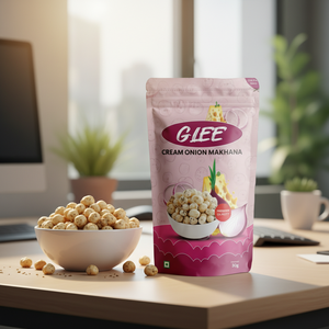 Glee Impex Cream & Onion Roasted Makhana 30g Sin Gluten, Alto en Proteínas, Snack de Nuez de Zorro Semiblando en Bolsa Doypack con Sabor Ácido - Product Image 2