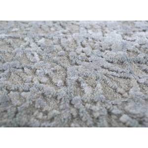 Tapis Uvenuti en laine et soie de bambou noué à la main, couleur unie gris et noir, pour la maison -LRB-1672 - Product Image 3