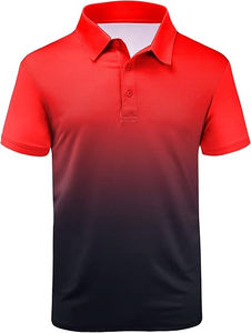 Homme Deux Tons Couleur Polyester/Coton Peigné Col Haut Couleur Bloqué pour Chemises Manches Courtes Écologique Décontracté Sportif - Product Image 5