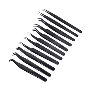 9 Pcs Eyelash Tweezers <b>Extension</b> Rainbow Stainless Steel Super Hard Tweezers with Fiber Tips Grafted <b>Cheap</b> Anti-Static Tweezers - Product Image 2