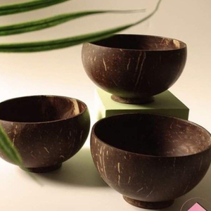 Cuenco de cáscara de coco de alta calidad para exhibición decorativa o recuerdo de regalo - Product Image 6