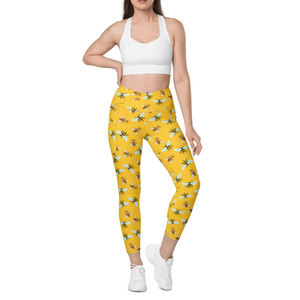 เลกกิ้งออกกำลังกายเอวสูงเอวยางยืดเลกกิ้งโยคะออกกำลังกายสีพื้น - Product Image 1