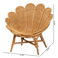 Chaise en rotin en forme de fleur Décoration de la maison Matériaux naturels Chaise de salle à manger écologique Fabriqué au Vietnam Vente en gros durable