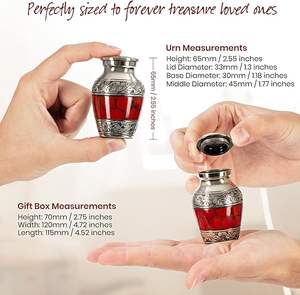 Wood Finished Classic Design Aluminium Keepsake <b>Urns</b> Wholesale High Quality Mini Cremation <b>Urns</b> Made in India - Product Image 2