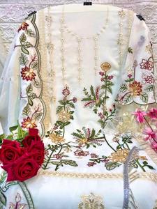 Calidad superior indio pakistaní señoras césped Shalwar Kameez trajes OEM servicios al por mayor vestido de red de lujo de las mujeres para el desgaste étnico - Product Image 4