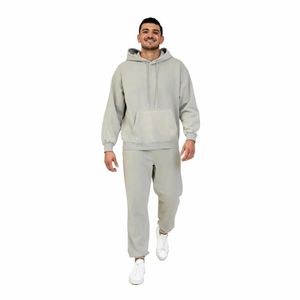 New Arrival Customized Design Acid Wash Fleece Tracksuit Set 100% Cotton Men Streetwear Sweatpants and <b>Hoodie</b> - Product Image 1