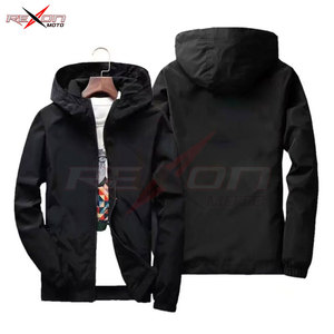 Nouvelle veste respirante pour hommes printemps et automne coupe-vent à capuche à fermeture éclair à manches longues conception personnalisée - Product Image 4