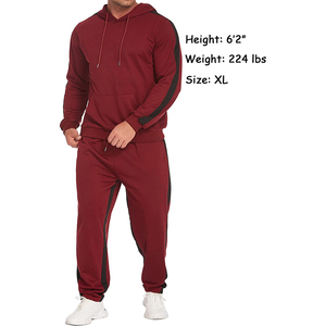 ชุดกีฬาสไตล์สตรีทผ้าคอตตอนผ้าฟลีซสำหรับผู้ชายดีไซน์วินเทจ - Product Image 4